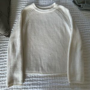 Jenni Kayne cotton fisherman sweater in Ivory. Size small.
